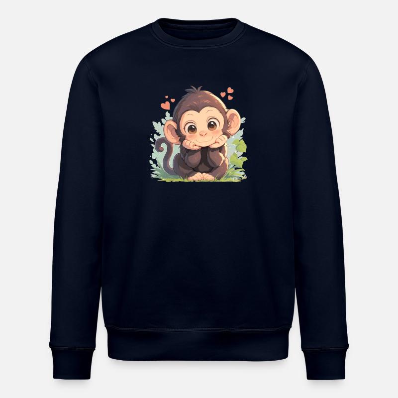 Chimpanzé Schimpansen Schimpanse - Sweat bio ROLLER Stanley/Stella Unisexe - marine