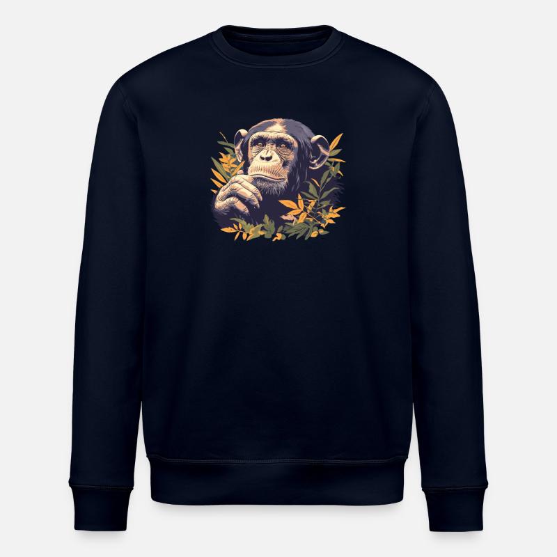 Chimpanzé Schimpansen Schimpanse - Sweat bio ROLLER Stanley/Stella Unisexe - marine