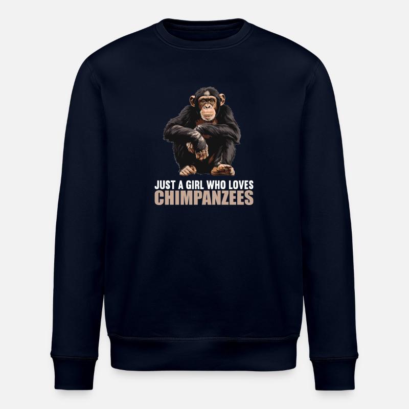 Chimpanzé Schimpansen Schimpanse - Sweat bio ROLLER Stanley/Stella Unisexe - marine