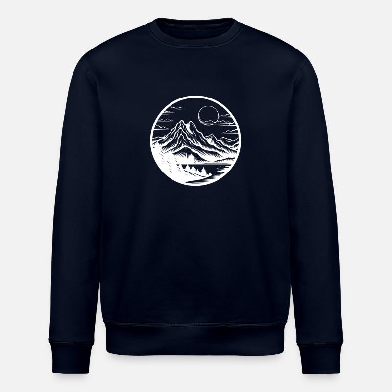 Berge Landschaft Natur - Stanley/Stella Unisex Bio-Sweatshirt ROLLER - Navy