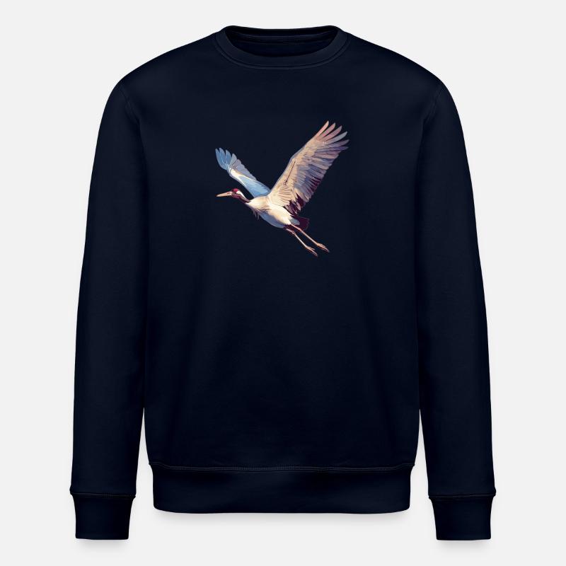 Kraniche Kranich - Stanley/Stella Unisex Bio-Sweatshirt ROLLER - Navy