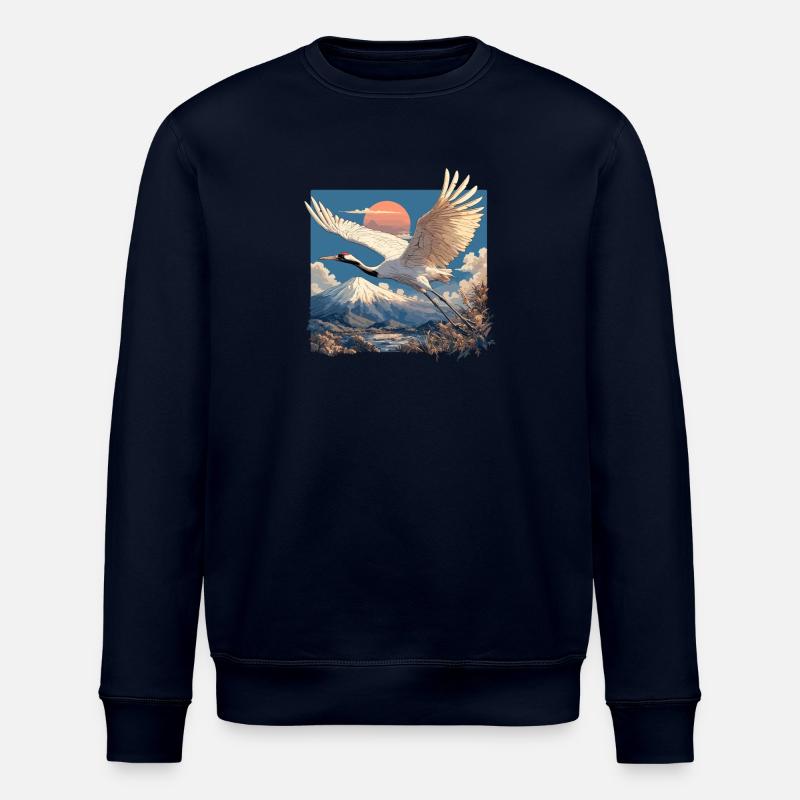 Kraniche Kranich - Stanley/Stella Unisex Bio-Sweatshirt ROLLER - Navy