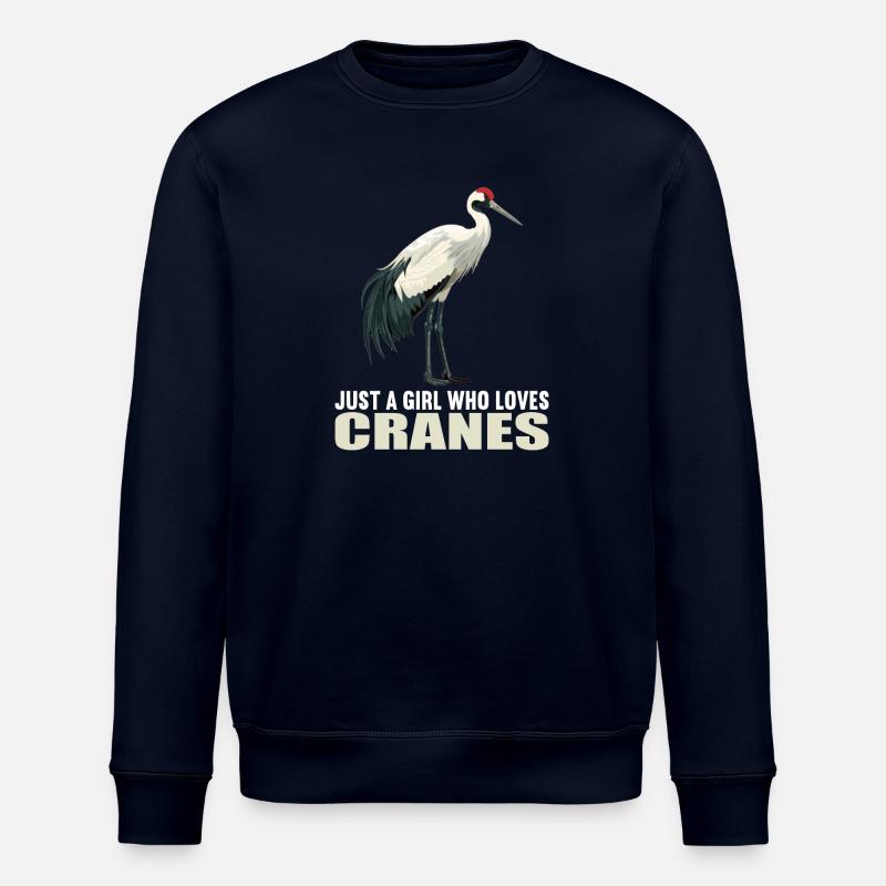 Kraniche Kranich - Stanley/Stella Unisex Bio-Sweatshirt ROLLER - Navy
