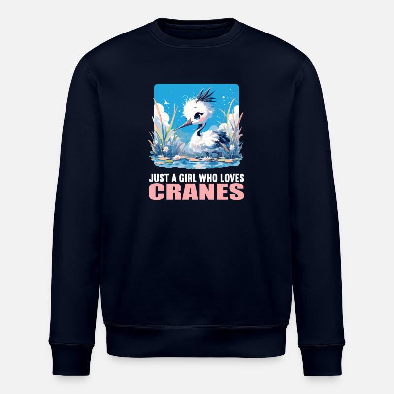 Kraniche Kranich - Stanley/Stella Unisex Bio-Sweatshirt ROLLER - Navy