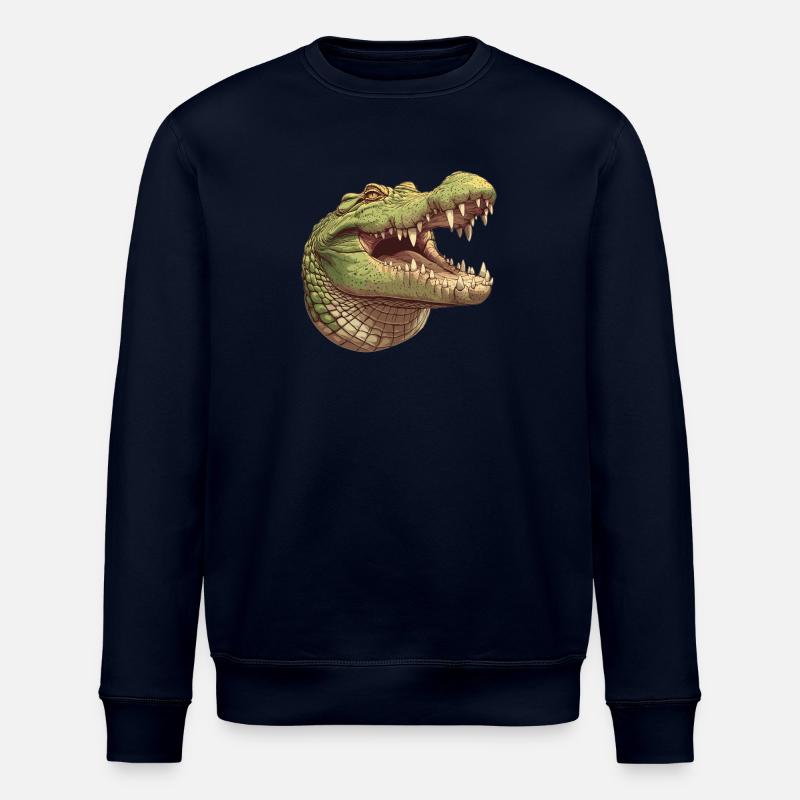 Crocodiles Crocodile - Stanley/Stella ROLLER Unisex Organic Sweatshirt - navy