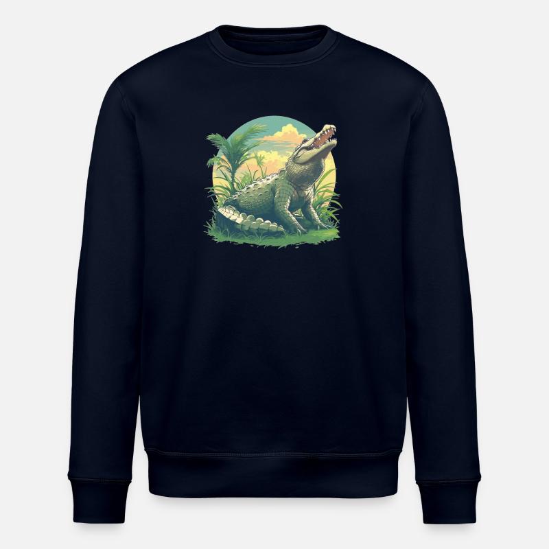 Crocodiles Crocodile - Stanley/Stella ROLLER Unisex Organic Sweatshirt - navy