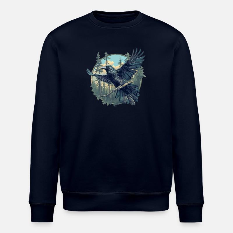 Krähen Krähe - Stanley/Stella Unisex Bio-Sweatshirt ROLLER - Navy