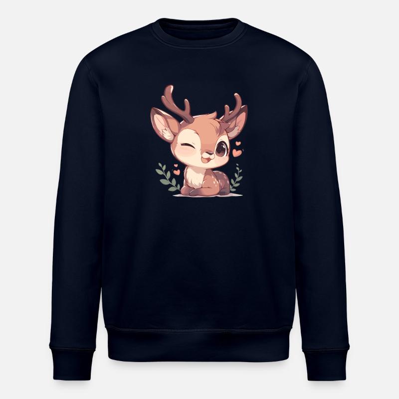 Deer Deer - Stanley/Stella ROLLER Unisex Organic Sweatshirt - navy