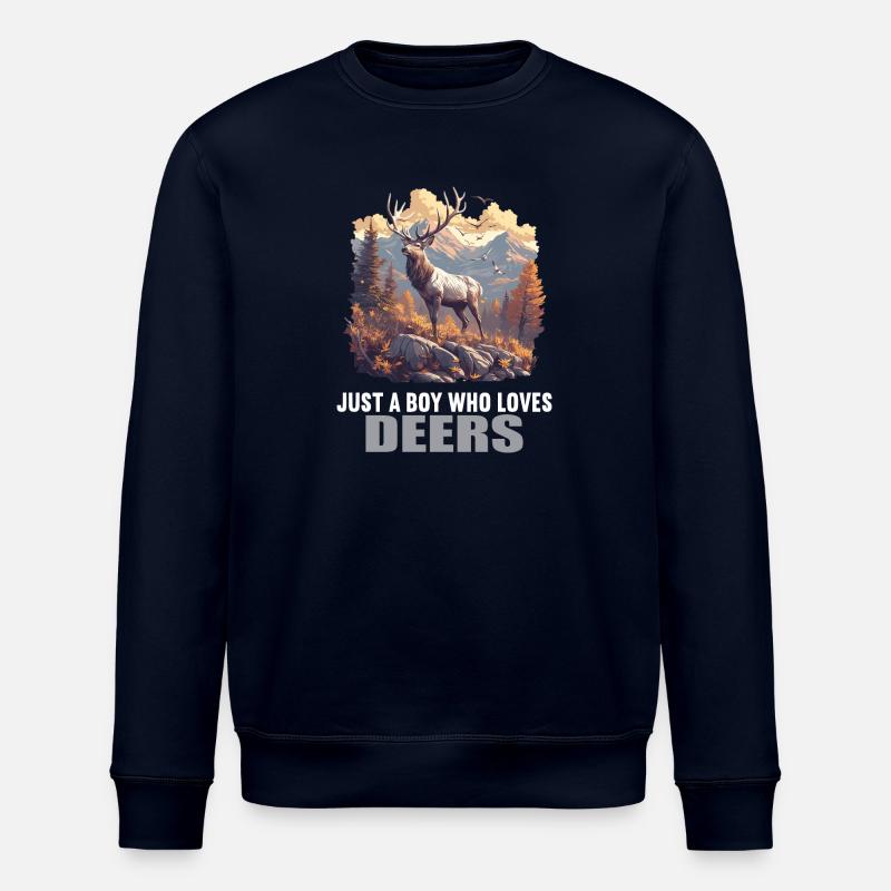 Deer Deer - Stanley/Stella ROLLER Unisex Organic Sweatshirt - navy