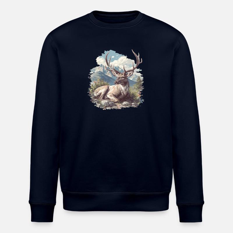 Hirsche Hirsch - Stanley/Stella Unisex Bio-Sweatshirt ROLLER - Navy