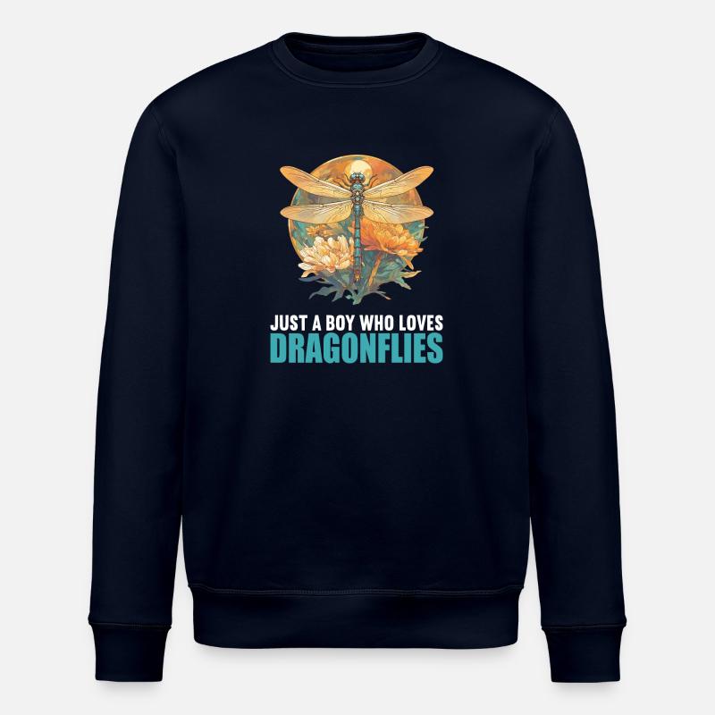Dragonflies Dragonfly - Stanley/Stella ROLLER Unisex Organic Sweatshirt - navy