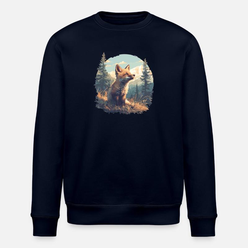 Foxes Fox - Stanley/Stella ROLLER Unisex Organic Sweatshirt - navy