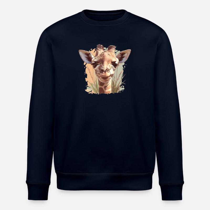 Giraffes Giraffe - Stanley/Stella ROLLER Unisex Organic Sweatshirt - navy