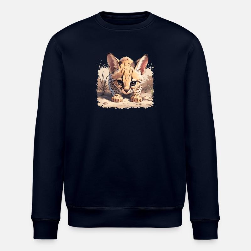 Servale Serval - Stanley/Stella ROLLER Unisex Organic Sweatshirt - navy