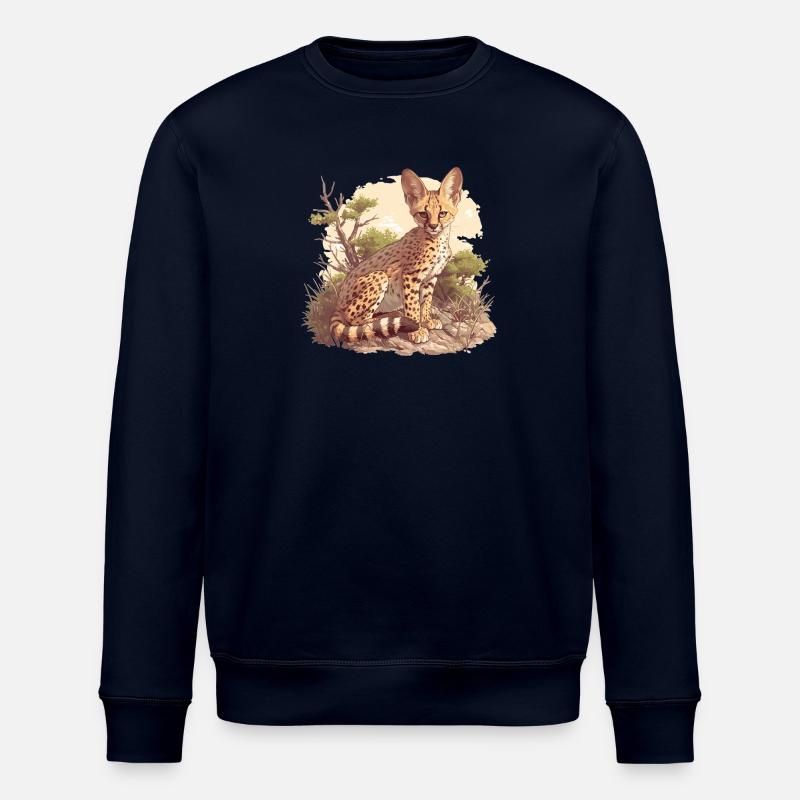 Servale Serval - Stanley/Stella ROLLER Unisex Organic Sweatshirt - navy