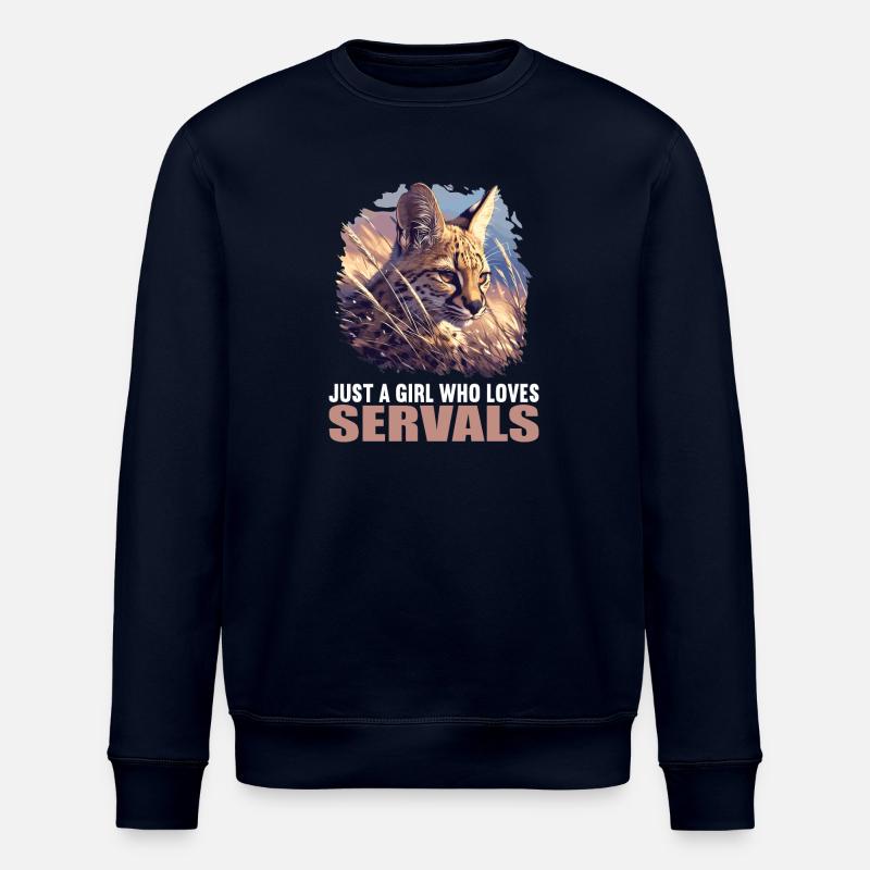 Servale Serval - Stanley/Stella ROLLER Unisex Organic Sweatshirt - navy