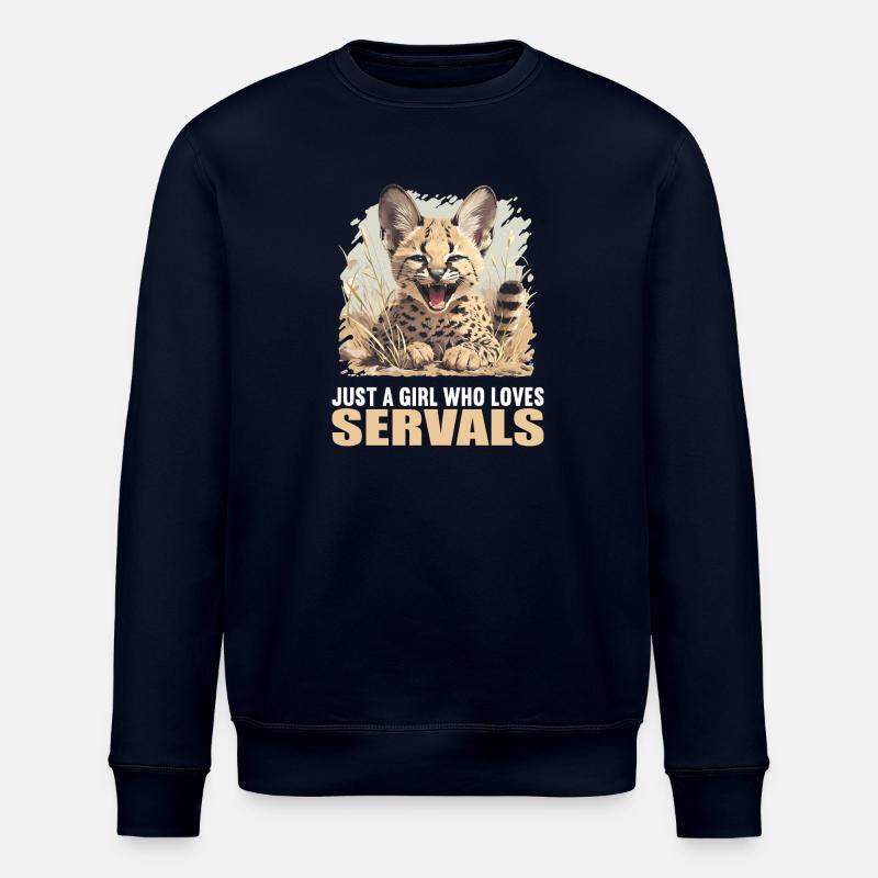 Servale Serval - Stanley/Stella ROLLER Unisex Organic Sweatshirt - navy