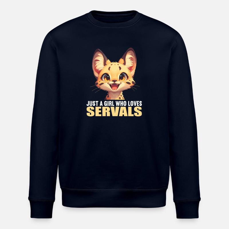 Servale Serval - Stanley/Stella ROLLER Unisex Organic Sweatshirt - navy