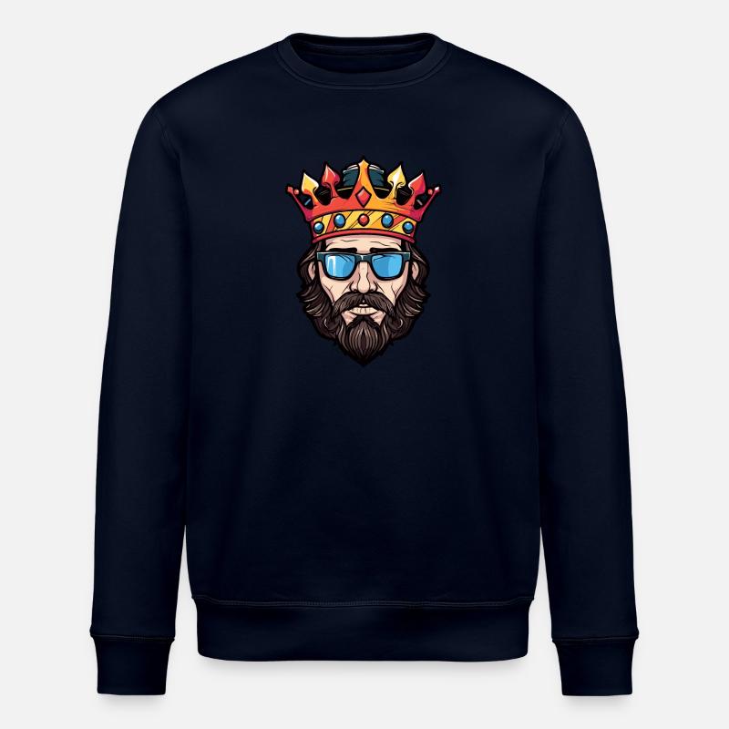 King Crown Head Cool - Stanley/Stella ROLLER Unisex Organic Sweatshirt - navy