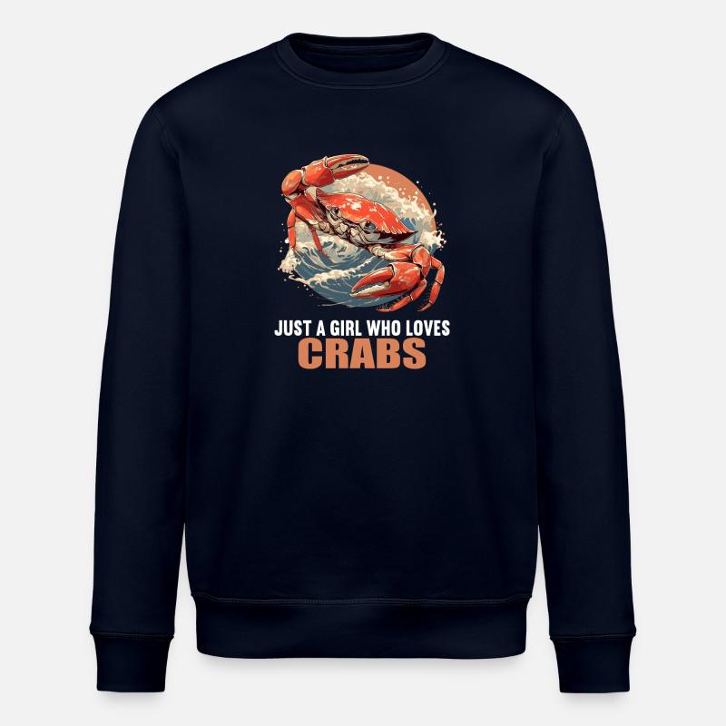 Crab Crab - Stanley/Stella ROLLER Unisex Organic Sweatshirt - navy