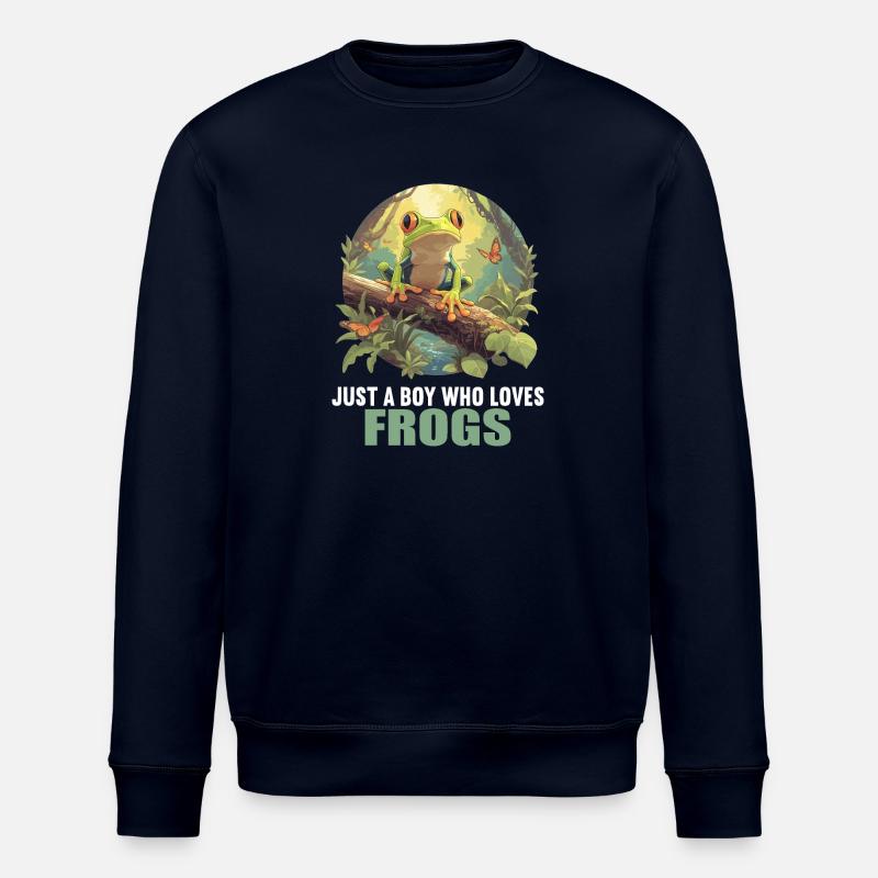 Frosch Frösche - Stanley/Stella Unisex Bio-Sweatshirt ROLLER - Navy