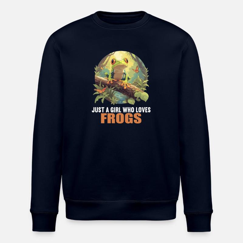 Frog Frogs - Stanley/Stella ROLLER Unisex Organic Sweatshirt - navy