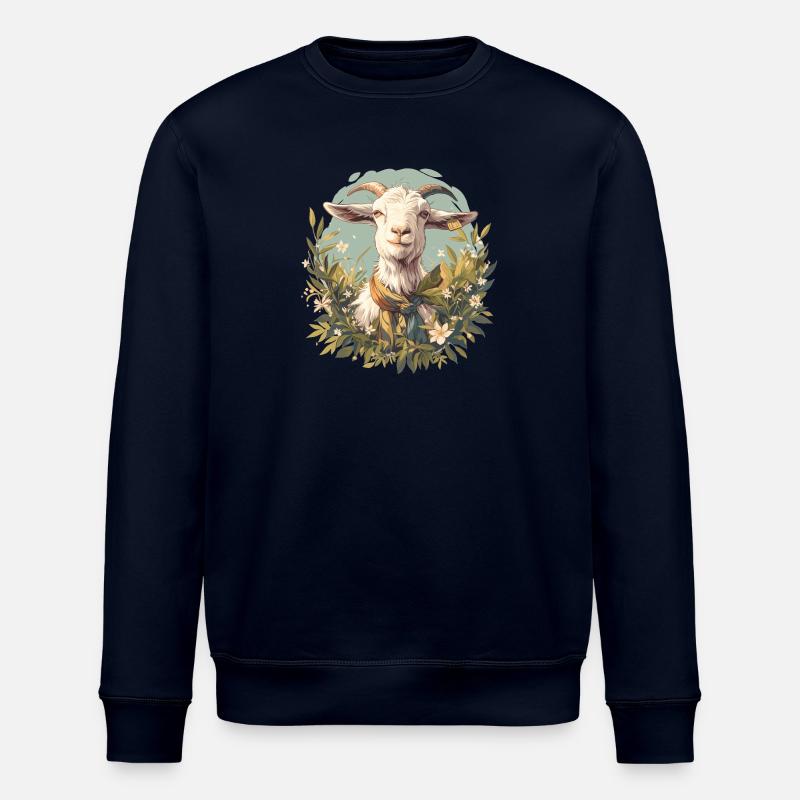 goats goat - Stanley/Stella ROLLER Unisex Organic Sweatshirt - navy