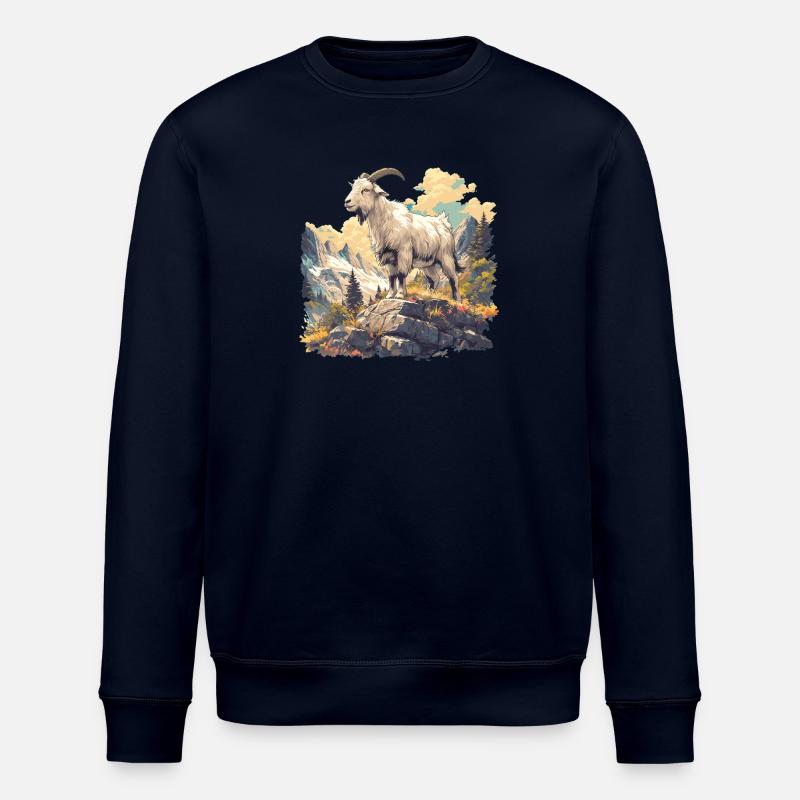 goats goat - Stanley/Stella ROLLER Unisex Organic Sweatshirt - navy
