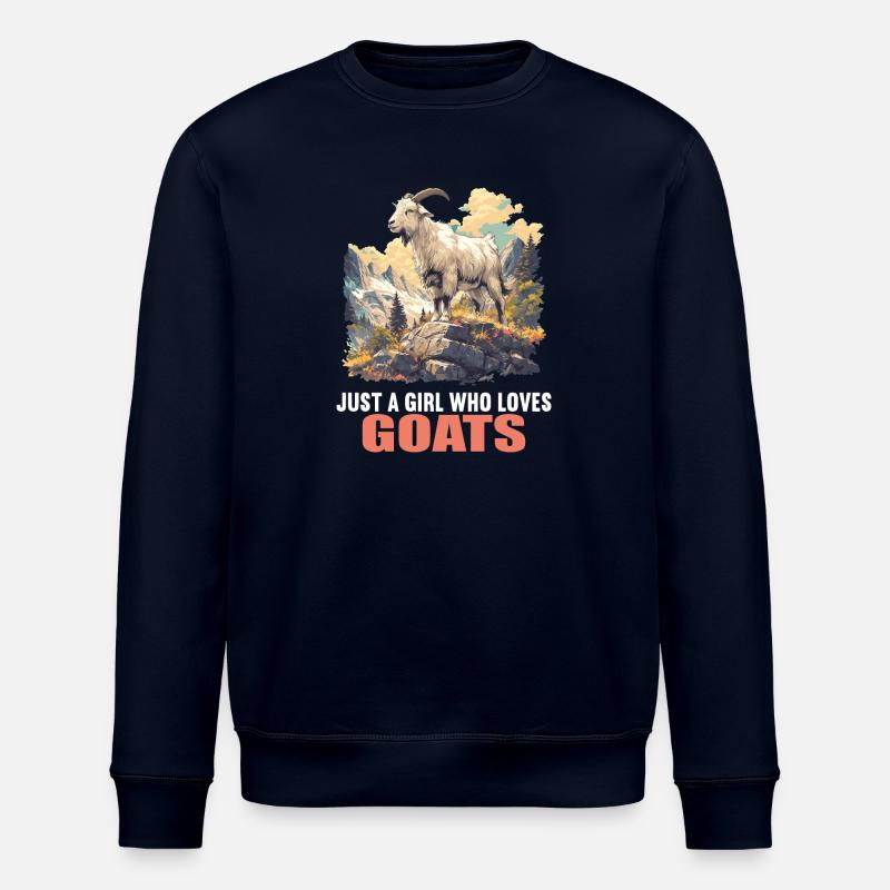 goats goat - Stanley/Stella ROLLER Unisex Organic Sweatshirt - navy