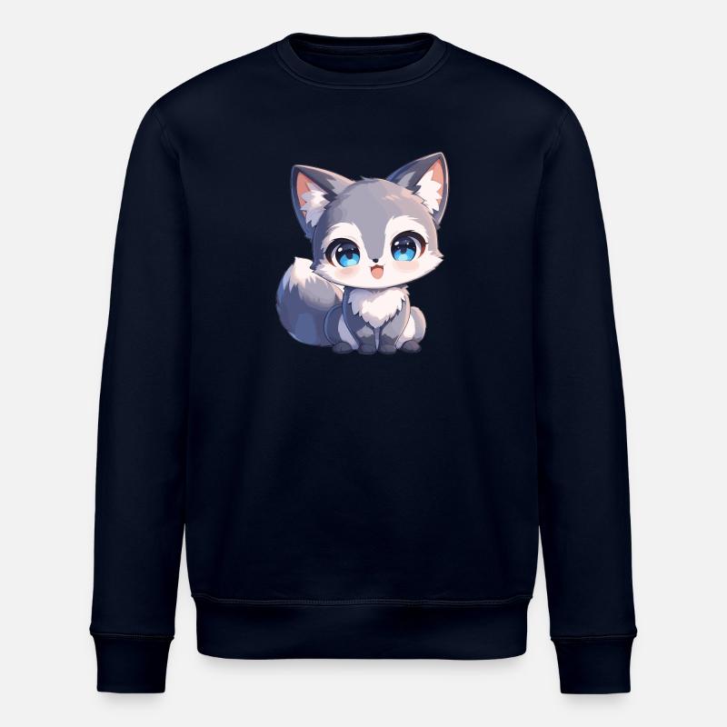 Gray foxes Gray fox - Stanley/Stella ROLLER Unisex Organic Sweatshirt - navy