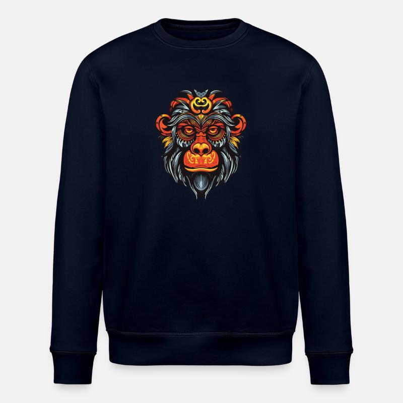 Portrait de singe - Sweat bio ROLLER Stanley/Stella Unisexe - marine