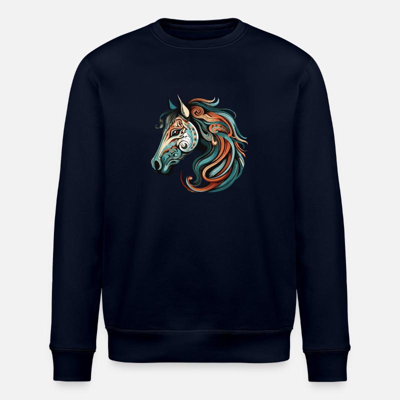 Portrait de cheval - Sweat bio ROLLER Stanley/Stella Unisexe - marine