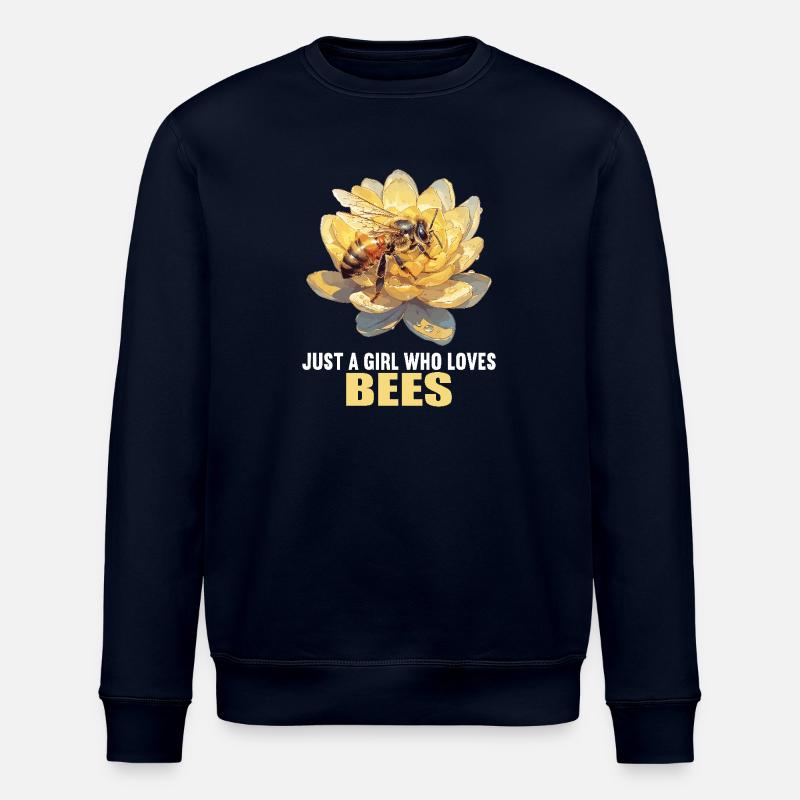 Bees Bee - Stanley/Stella ROLLER Unisex Organic Sweatshirt - navy