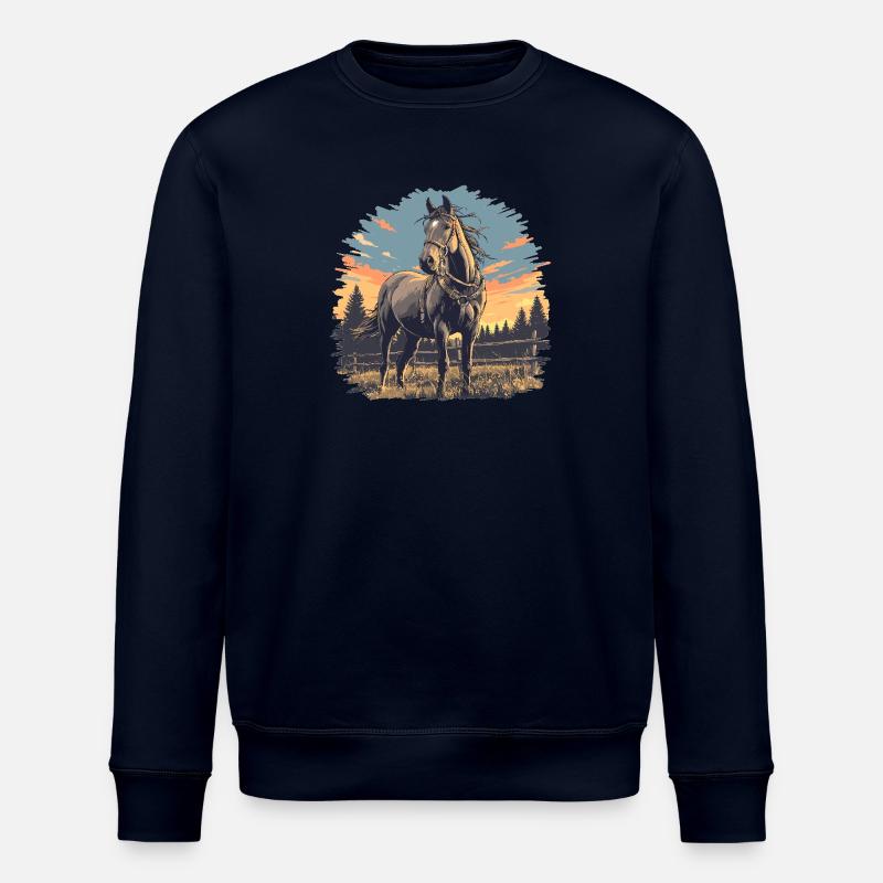 Pferde Pferd - Stanley/Stella Unisex Bio-Sweatshirt ROLLER - Navy