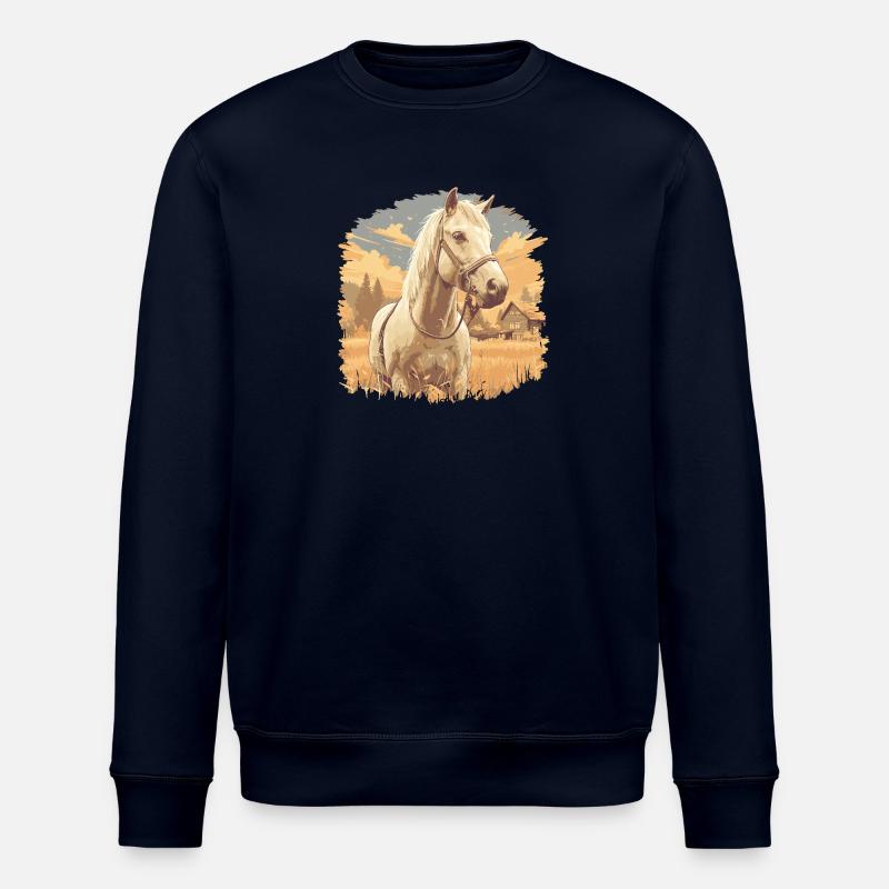 Pferde Pferd - Stanley/Stella Unisex Bio-Sweatshirt ROLLER - Navy
