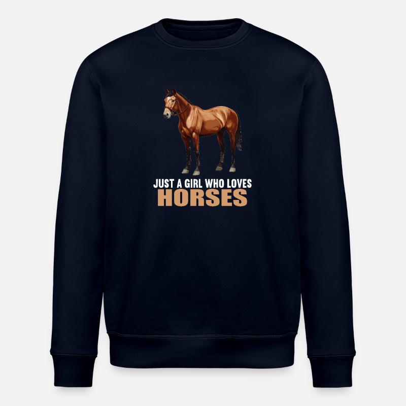 Pferde Pferd - Stanley/Stella Unisex Bio-Sweatshirt ROLLER - Navy