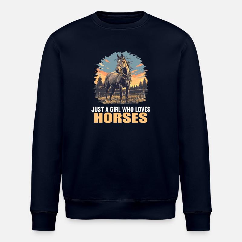 Chevaux Cheval - Sweat bio ROLLER Stanley/Stella Unisexe - marine
