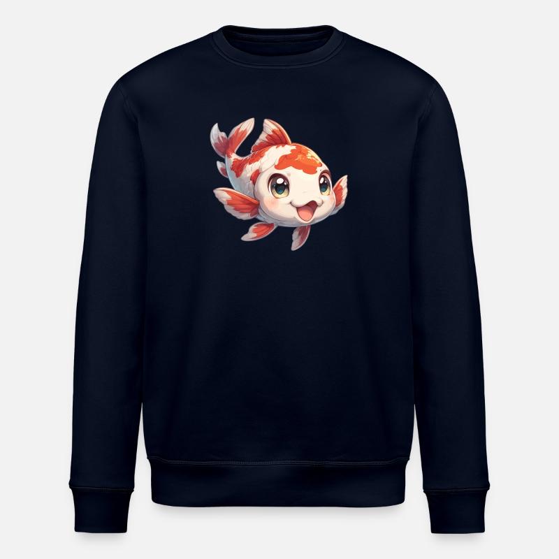 Koi Koi Carp - Stanley/Stella ROLLER Unisex Organic Sweatshirt - navy