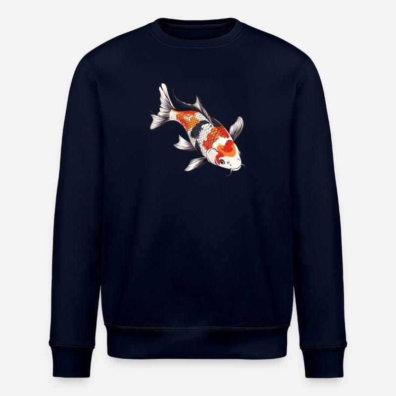 Koi Koi Carp - Stanley/Stella ROLLER Unisex Organic Sweatshirt - navy