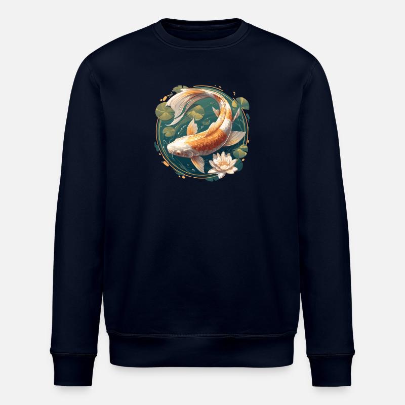 Koi Koi Carpe - Sweat bio ROLLER Stanley/Stella Unisexe - marine