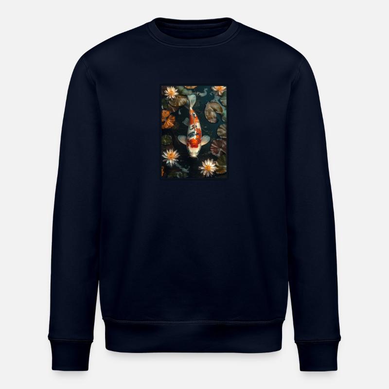 Koi Koi Carpe - Sweat bio ROLLER Stanley/Stella Unisexe - marine