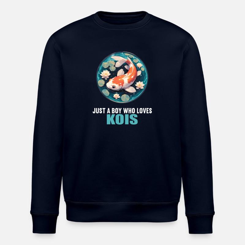Koi Koi Carp - Stanley/Stella ROLLER Unisex Organic Sweatshirt - navy