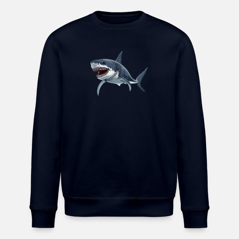 Sharks Shark - Stanley/Stella ROLLER Unisex Organic Sweatshirt - navy