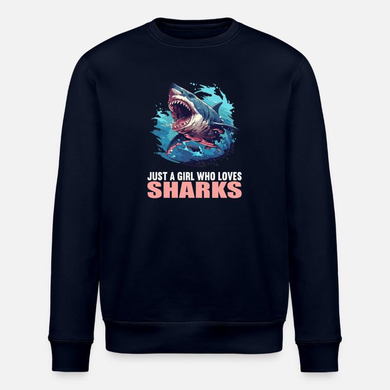 Sharks Shark - Stanley/Stella ROLLER Unisex Organic Sweatshirt - navy