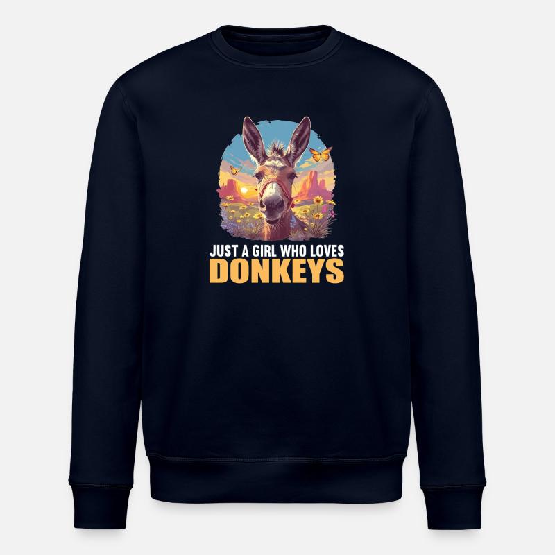 Donkey Esel - Stanley/Stella ROLLER Unisex Organic Sweatshirt - navy