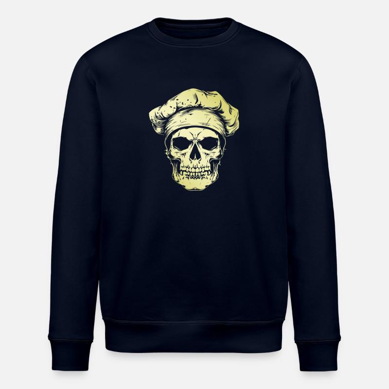 Koch Skull Skeleton Chef - Stanley/Stella ROLLER Unisex Organic Sweatshirt - navy