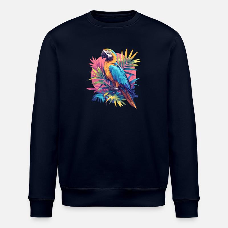 Parrot Parrot Parrot - Stanley/Stella ROLLER Unisex Organic Sweatshirt - navy