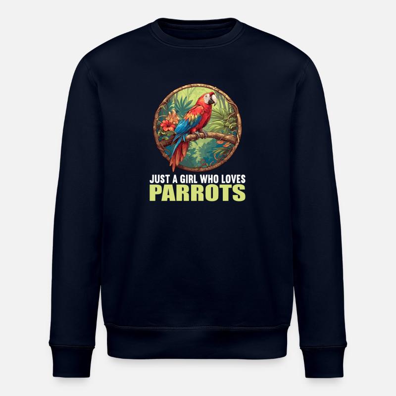Parrot Parrot Parrot - Stanley/Stella ROLLER Unisex Organic Sweatshirt - navy