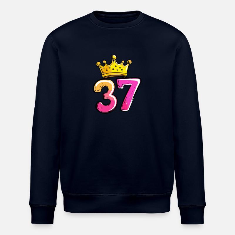 37 Numéro Jersey Couronne - Sweat bio ROLLER Stanley/Stella Unisexe - marine