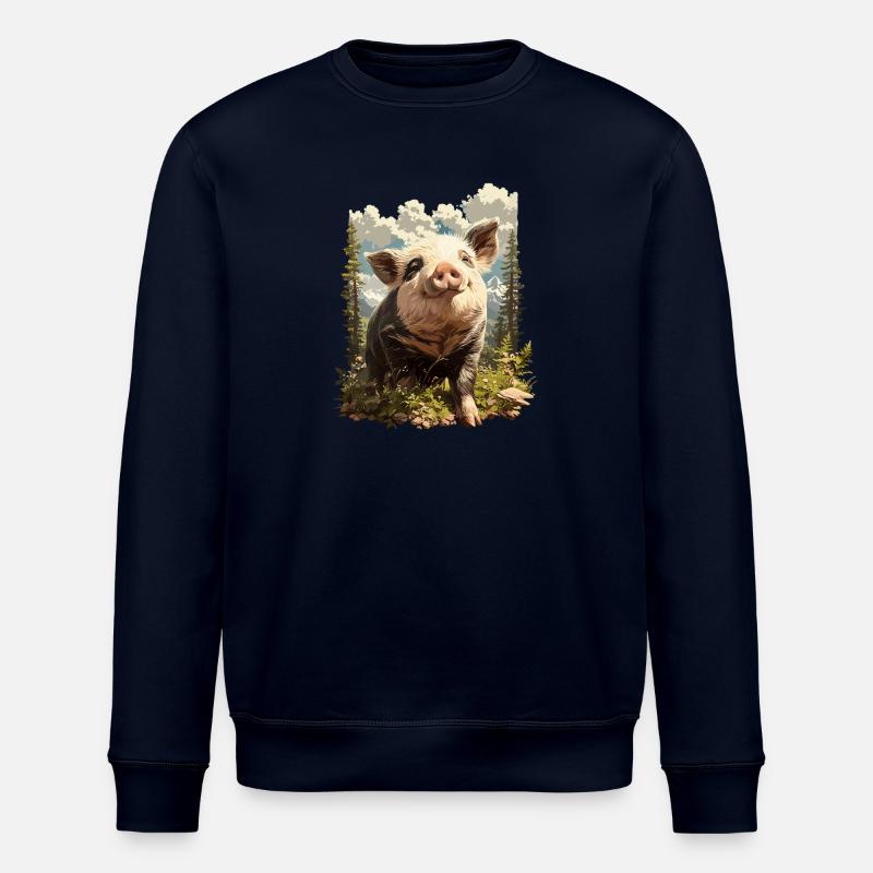 Schweine Schwein - Stanley/Stella Unisex Bio-Sweatshirt ROLLER - Navy